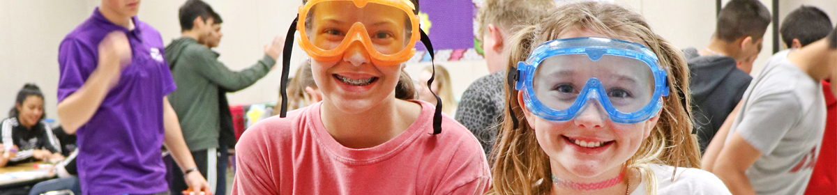 Students doing a science project 